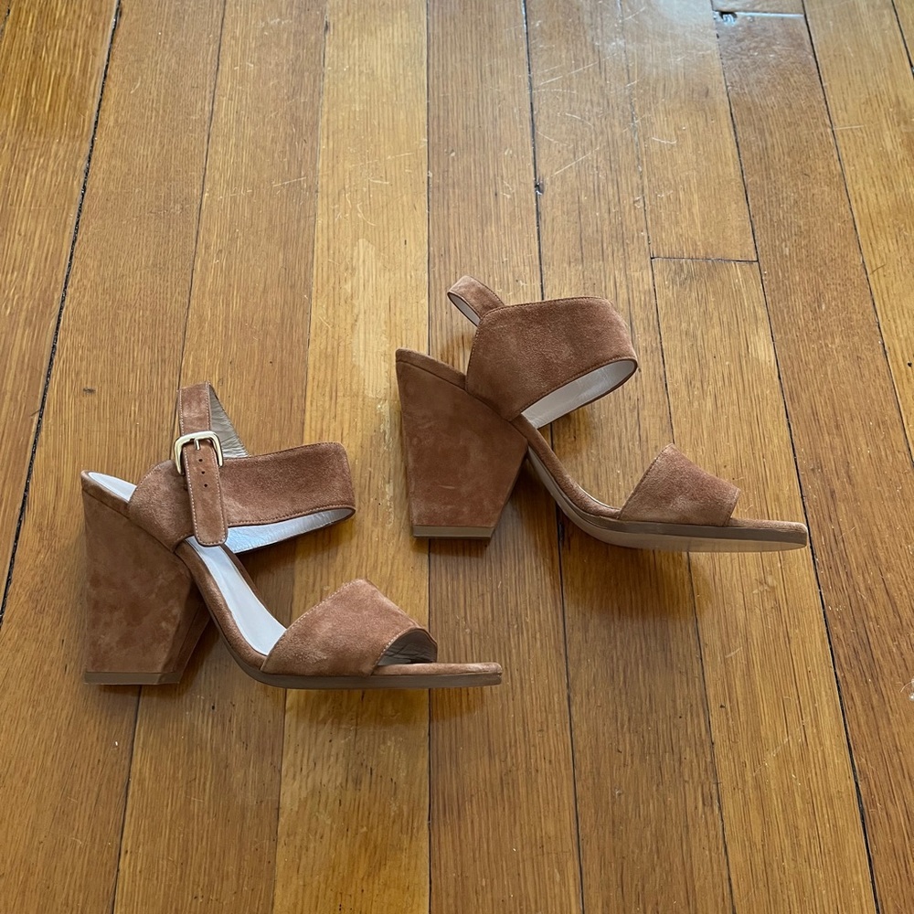 Stuart Weitzman Brown Heeled Sandals